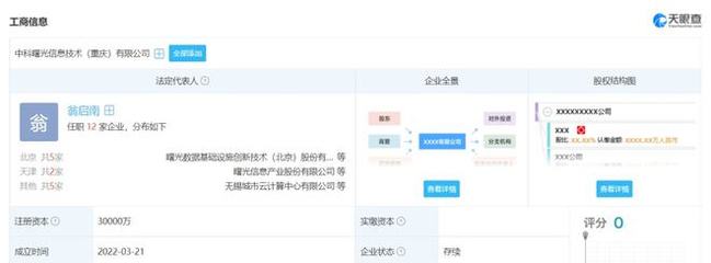 中科曙光進(jìn)軍山城，3億資本布局重慶信息系統(tǒng)集成服務(wù)新藍(lán)圖